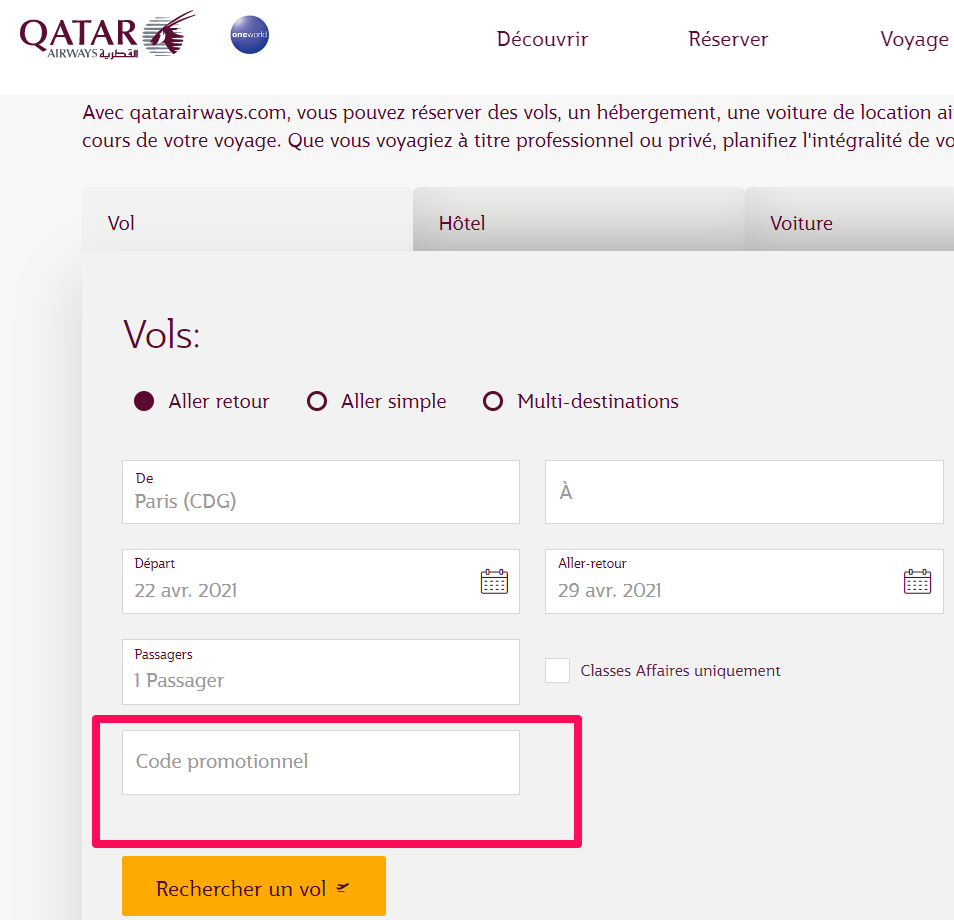 Qatar Promo Code Code Promo Qatar Airways - 12 % et 10 % de réduction - 2026